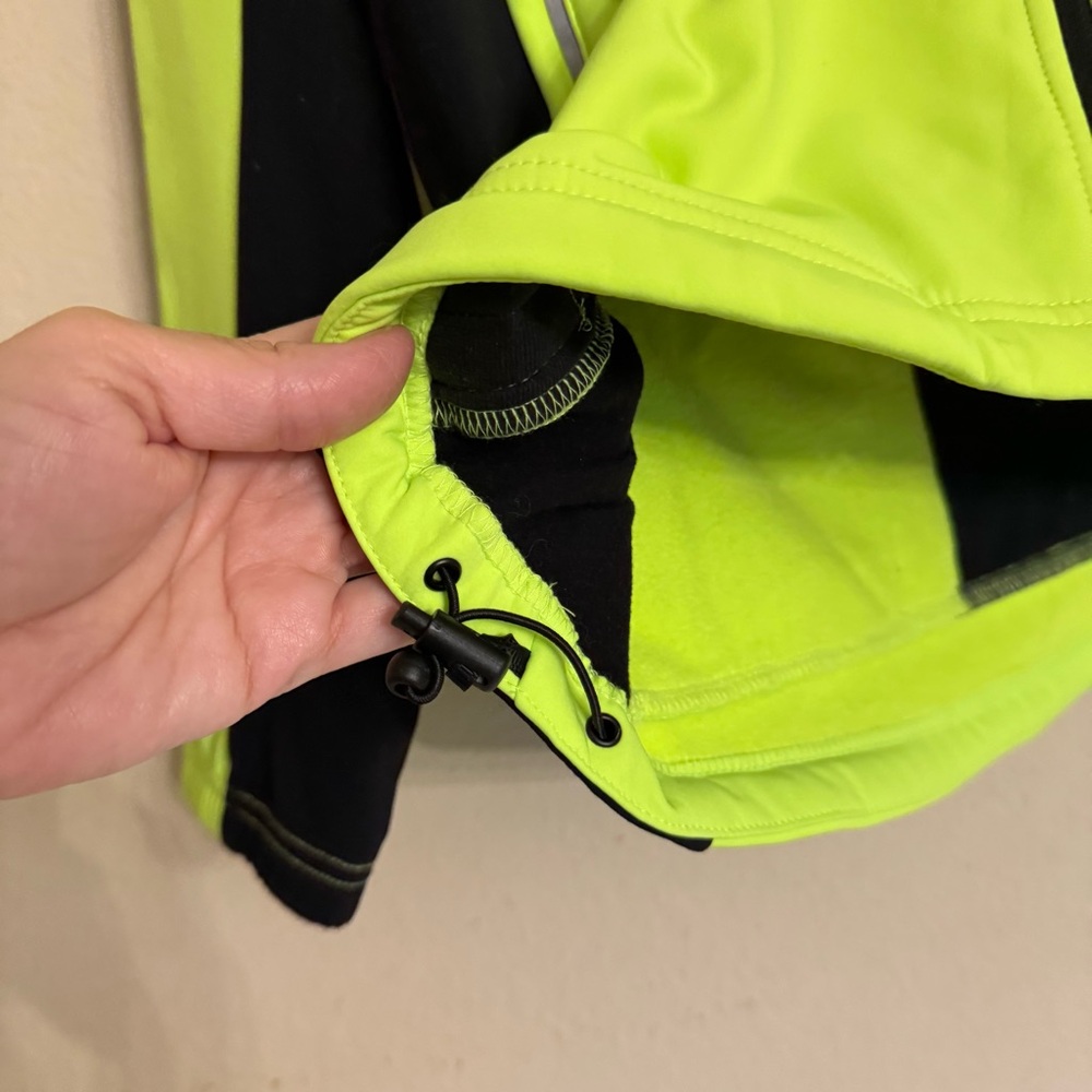 Baleaf Jacket Sz M Neon Yellow Cycling Running Softshell Waterproof Cold Weather - Picture 9 of 16